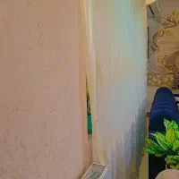 فروش دوعدد پرده حریر و زیری همراه با کتیبه