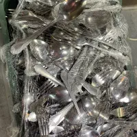 هزار عدد قاشق و چنگال و کارد میوه خوری دست دوم