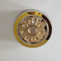 لوستر سقفی ۳ حالت نوری مدرن طلایی سایز ۲۵