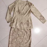 کت دامن لنین سوزن دوزی