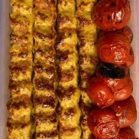 غذا خانگی کباب کوبیده مرغ و جوجه کباب