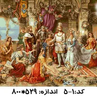 نخ و نقشه تابلو فرش تاج گذاری فرمانده|فرش|اردبیل, |دیوار