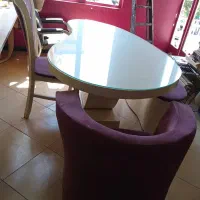 میز ناهارخوری 6 نفره سفید اشکی