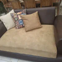 مبلمان ۷ نفره لوکس چرم و‌پارچه راحتی|مبلمان خانگی و میز عسلی|شیراز, رحمت‌آباد|دیوار