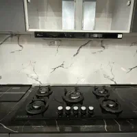 کابینت نو + گاز رومیزی + سینک و هود + جزیره