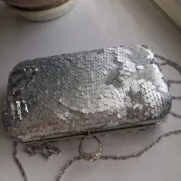 کیف مجلسی با پارچه کار شده فوق العاده زیبا