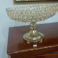 میوه خوری سایز بزرگ نگین دار  آبکاری شده