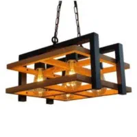 لوستر سقفی و دیواری چوب روستیک|لوستر و چراغ آویز|آبادان, |دیوار