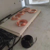 لوله کشی زیر کار کولر گازی اسپیلت