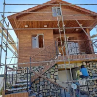 کلبه چوبی خاص برای ویلا، باغ، کافه و فضای شخصی