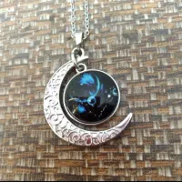 اکسسوری پلاک گردنبند نقره ای شبنما