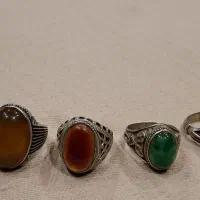 ۵عددانگشتر نقره