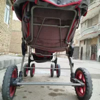 کالسکه دوقلو سالم تمیز و بدون عیب ایراد