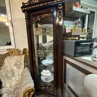 یه عدد بوفه چوبی+ ساعت چوبی+میز تلفن چوبی و اباژور
