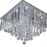 لوستر مستطیل  طرح کریستال