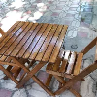 صندلی کافه ای تاشو چوبی|صندلی و نیمکت|کوهپایه, |دیوار