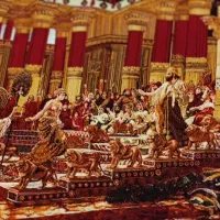 فرش عتیقه نخ ابریشمی|فرش|بهارستان, |دیوار