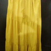 دامن چین سوزنی نونو رنگ خردلی