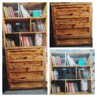 کتابخانه و دراور جنس چوب روس