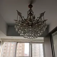 دو عد لوستر ۸ شاخه برنجی طلایی|لوستر و چراغ آویز|تهران, کوهک|دیوار
