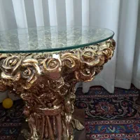 میز تزئینی باشیشه ضخیم کارکرده