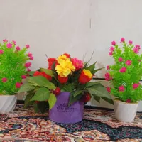 سه عدد گل مصنوعی تزیینی