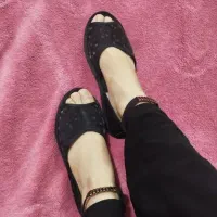 پاپوش فرشی کف چرمی طرح دانتل وماری ،مربعی سایز40|لباس|آبادان, |دیوار