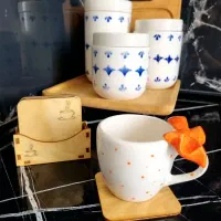 زیرلیوانی با استند چوبی زیرماگی سینی