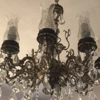 دو عدد لوستر ۸شعله برنزی