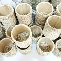 صنایع دستی های حصیری قندان حصیری|صنایع دستی و سایر لوازم تزئینی|رشت, گلسار|دیوار