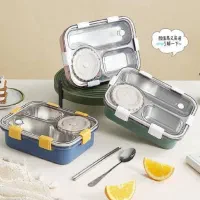 ظرف‌ غذاهایی‌ استیل‌ وقاشق‌ چنگال‌ عروسگی