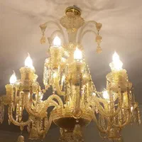لوستر ۱۲ شاخه باکارا عسلی رنگ|لوستر و چراغ آویز|تهران, خواجه نصیر طوسی|دیوار