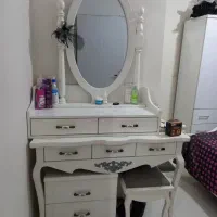 سرویس خواب یک و نیم نفره تت خواب چوبی دخترونه|تخت و سرویس خواب|کرج, حیدرآباد|دیوار