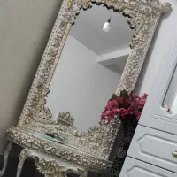 آینه کنسول به همراه ساعت ایستاده