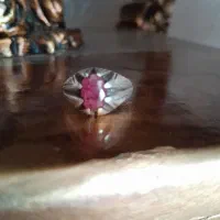 انگشتر نقره یاقوت برمه