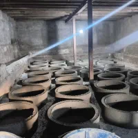 لوله چاه سیمانی در فصل زمستان موجود است