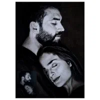 سفارش نقاشی چهره سیاه‌قلم هدیه‌ای خاص و هنری