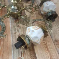 لوستر سنتی 5شاخه. جنس برنز|لوستر و چراغ آویز|گرمدره, |دیوار
