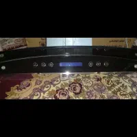 هود شومینه‌ای شیشه‌ای مشکی دو موتوره