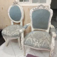 مبل ۹ نفره رنگ سبز نیاز تعمیر پارچه