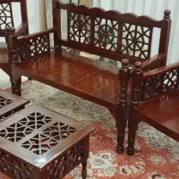 مبل سنتی ۴ نفره به همراه ۲عدد عسلی