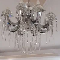 لوستر 8 شاخه  کریستالی  در حد.