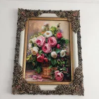 تابلو فرش طرح زیبای گل|تابلو، نقاشی، عکس|نهاوند, |دیوار