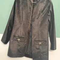 مانتو کتی مخمل قهوه ای تیره رنگ ترند سایز۳۸