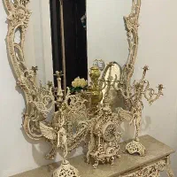 آیینه شمعدان فلزی طرح برنز