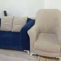 مبل ۴ نفره و ویترین سفید