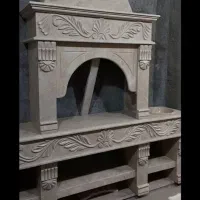 شومینه کباب پز آبنما سنگی نصب فروشگاه