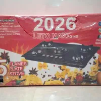 اجاق گاز شیشه ای 5شعله لتو Leto Max PG14D آکبند