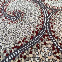 گلیم فرش طرح سنگی|گلیم، جاجیم، گبه|قزوین, |دیوار