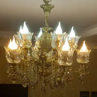 لوستر تمام برنز|لوستر و چراغ آویز|شهریار, |دیوار